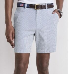 Vineyard Vines Seersucker Stripe Breaker Mens Cotton Blend Shorts - Size 38‎